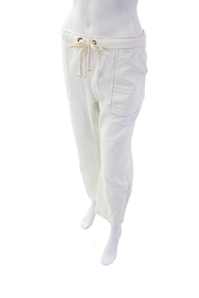 One Teaspoon Womens Shabbies Drawstring Boyfriend Jeans  White Beauty/Tan Size X