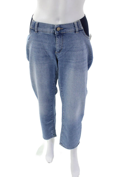 DL1961 Womens Patti Straight Maternity Ankle Jeans - Reef Size 32