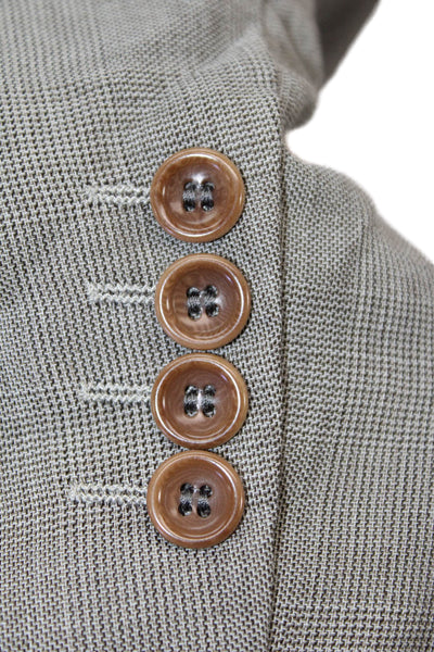 Boss Hugo Boss Men's Long Sleeves Double Breasted Lined Jacket Plaid Size 42