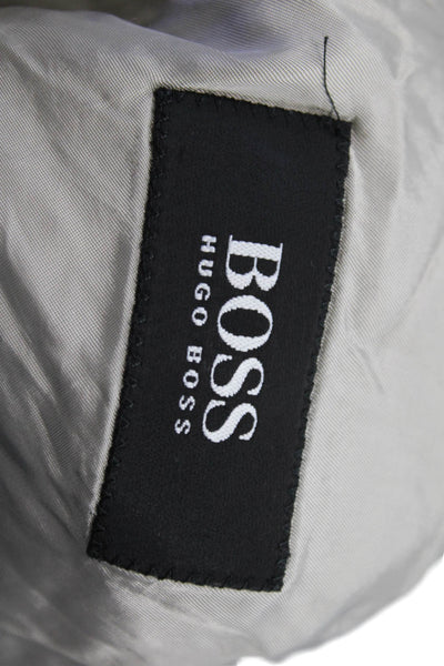 Boss Hugo Boss Men's Long Sleeves Double Breasted Lined Jacket Plaid Size 42