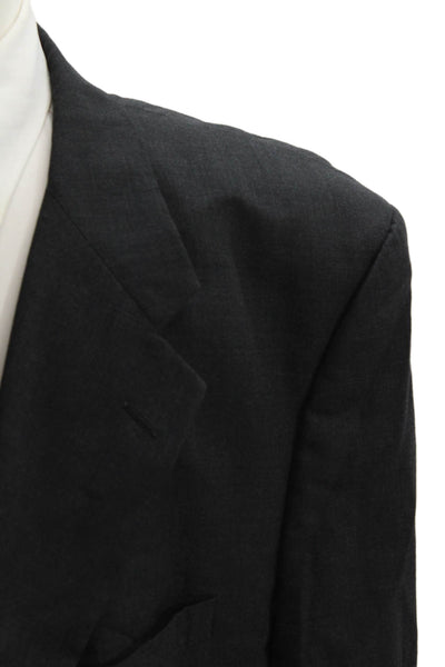 Christian Dior Men's Long Sleeves Lined Two Button Basic Jacket Black Size 42
