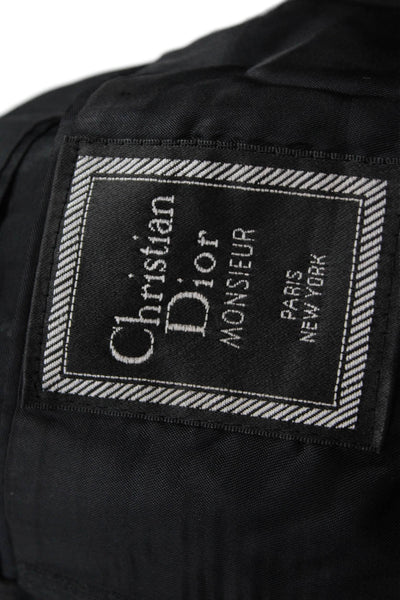 Christian Dior Men's Long Sleeves Lined Two Button Basic Jacket Black Size 42