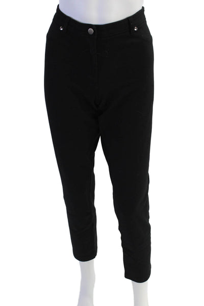 J. Mclaughlin Women's Button Closure Flat Front Straight Leg Pants Black Size 14