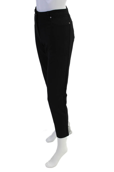 J. Mclaughlin Women's Button Closure Flat Front Straight Leg Pants Black Size 14