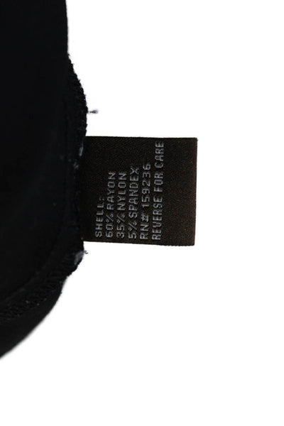 J. Mclaughlin Women's Button Closure Flat Front Straight Leg Pants Black Size 14