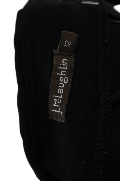 J. Mclaughlin Women's Pull-On Fitted Straight Leg Casual Pants Black Size 12