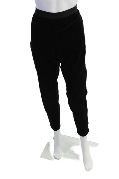 Eileen Fisher Women's Elastic Waist Pull-On Straight Leg Pants Black Size M