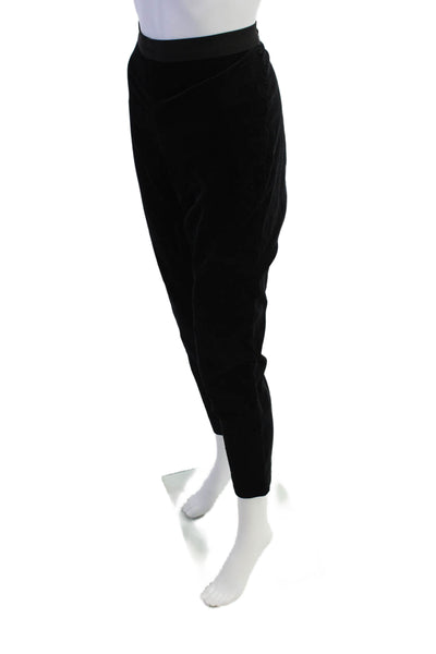 Eileen Fisher Women's Elastic Waist Pull-On Straight Leg Pants Black Size M