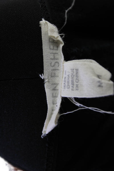 Eileen Fisher Women's Elastic Waist Pull-On Straight Leg Pants Black Size M