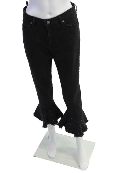 Pilcro and the Letterpress Anthropologie Women's Bell Bottom Pants Black Size 27