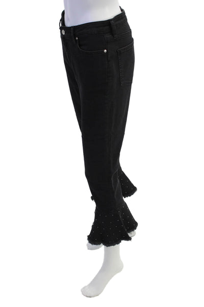 Pilcro and the Letterpress Anthropologie Women's Bell Bottom Pants Black Size 27