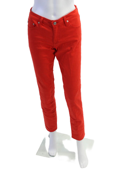AG Women's Button Closure Five Pocket Skinny Casual Jeans Pants Red Size 29