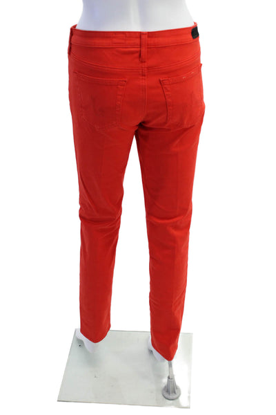 AG Women's Button Closure Five Pocket Skinny Casual Jeans Pants Red Size 29