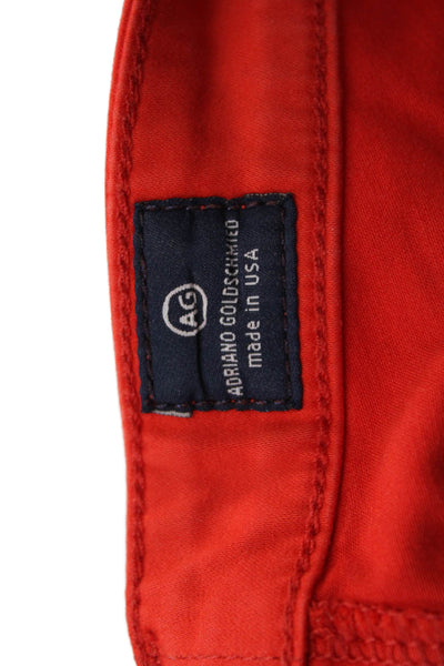 AG Women's Button Closure Five Pocket Skinny Casual Jeans Pants Red Size 29