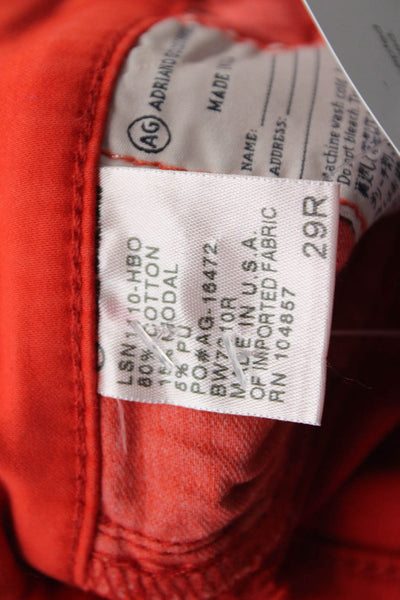 AG Women's Button Closure Five Pocket Skinny Casual Jeans Pants Red Size 29