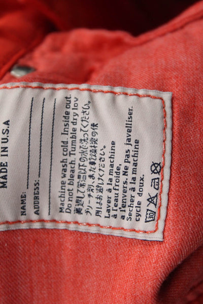 AG Women's Button Closure Five Pocket Skinny Casual Jeans Pants Red Size 29