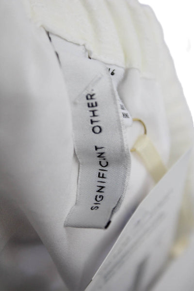 Significant Other Womens Clementine Dress - Cream Check Size 2