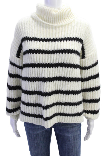Line & Dot Womens Ariel Sweater - White/Black Size XS