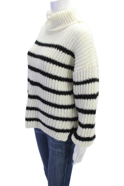 Line & Dot Womens Ariel Sweater - White/Black Size XS