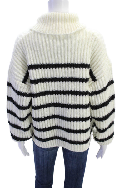 Line & Dot Womens Ariel Sweater - White/Black Size XS