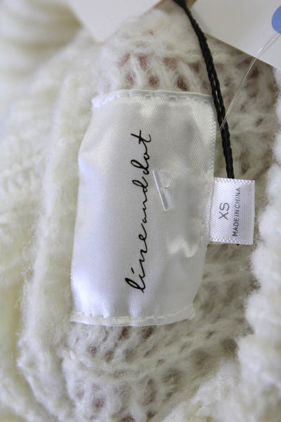 Line & Dot Womens Ariel Sweater - White/Black Size XS