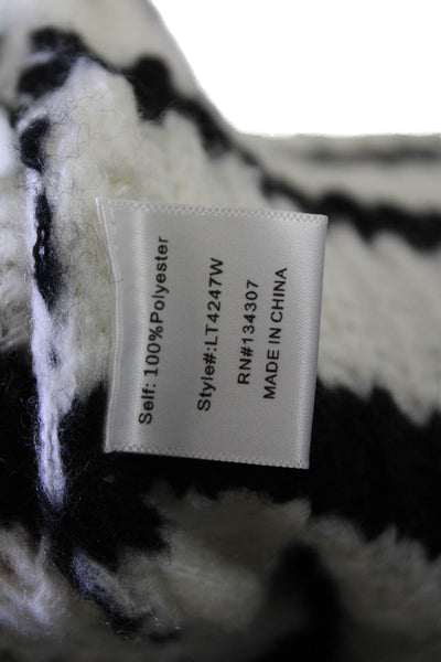 Line & Dot Womens Ariel Sweater - White/Black Size XS