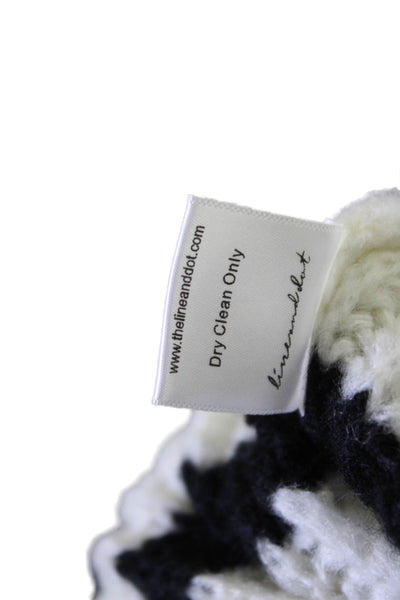 Line & Dot Womens Ariel Sweater - White/Black Size XS