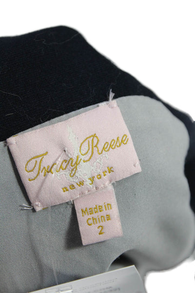 Tracy Reese Womens Cotton Striped Sleeveless Zippered Pencil Dress Blue Size 2