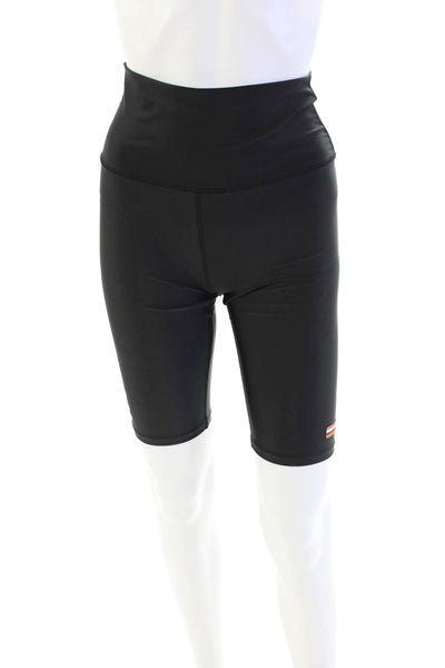 PE Nation Womens High Waisted Thigh Compression Athletic Shorts Black Size M