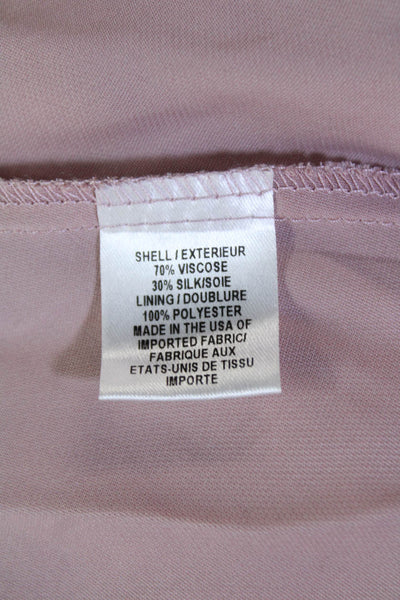 Milly Womens Textured Halter Lined Drop Waist Maxi Dress Pink Size M