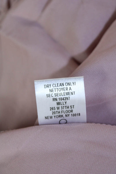 Milly Womens Textured Halter Lined Drop Waist Maxi Dress Pink Size M