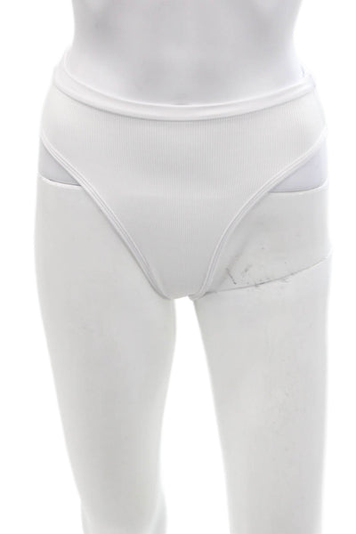 LSPACE Womens Frenchi High Waisted Bikini Bottoms - White Size XS