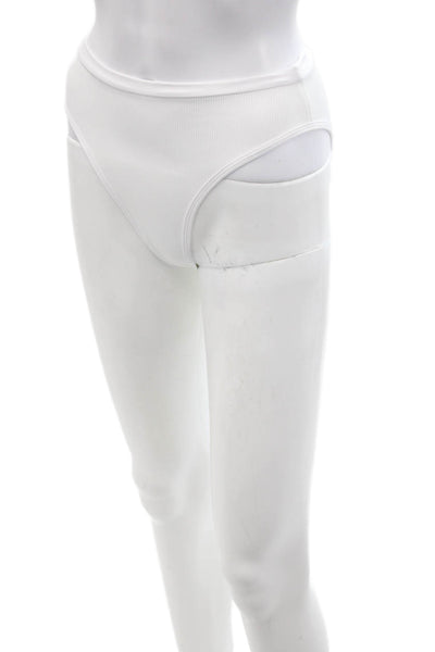 LSPACE Womens Frenchi High Waisted Bikini Bottoms - White Size XS