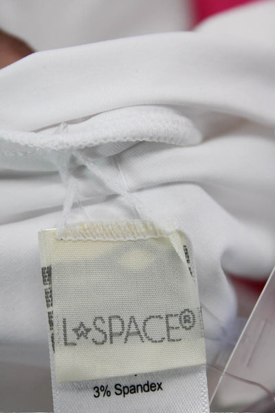 LSPACE Womens Frenchi High Waisted Bikini Bottoms - White Size XS