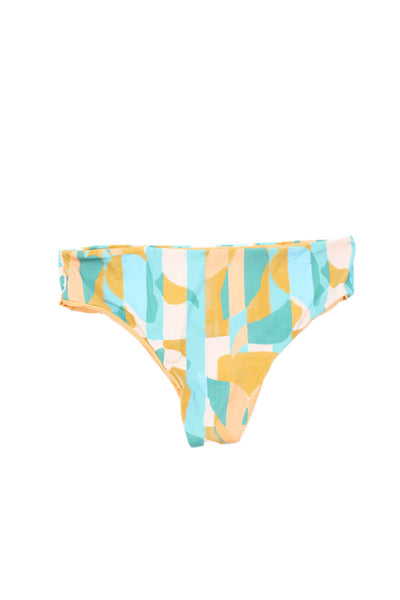 Nomads Womens Playa Bikini Bottoms - Expressivo Print And Peach Size 3XL