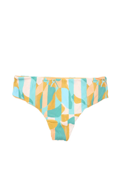 Nomads Womens Playa Bikini Bottoms - Expressivo Print And Peach Size 4XL