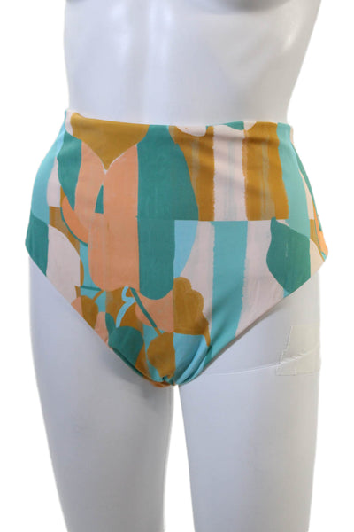 Nomads Womens Playa Bikini Bottoms - Expressivo Print And Peach Size 5XL