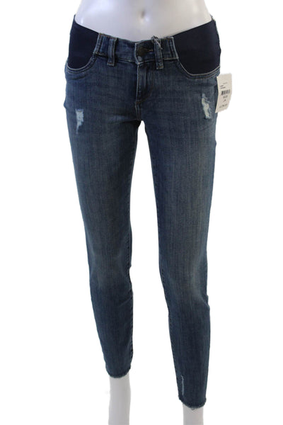 DL1961 Womens Emma Power Legging Skinny Maternity Jeans - Strobe Size 24