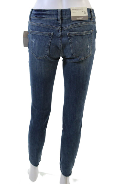 DL1961 Womens Emma Power Legging Skinny Maternity Jeans - Strobe Size 24