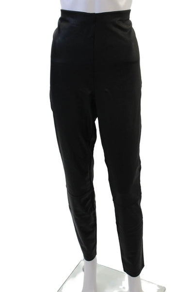 Good American Womens Good Waist Leather Pull On Leggings - Black001 Size 5