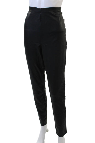Good American Womens Good Waist Leather Pull On Leggings - Black001 Size 5