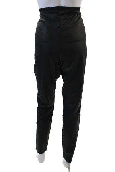 Good American Womens Good Waist Leather Pull On Leggings - Black001 Size 5