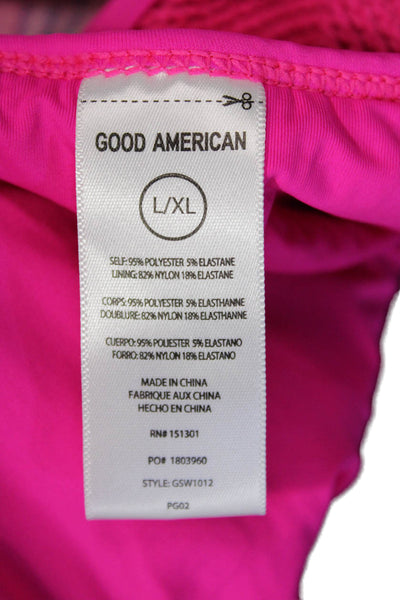 Good American Womens Always Fit Boomerang Bottoms - Pink Glow Size L/XL