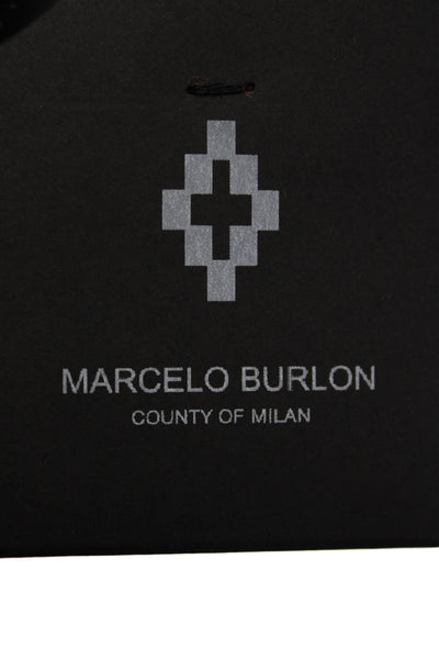 Marcelo Burlon Womens All Over Country Short Socks Faded Orange White One Size