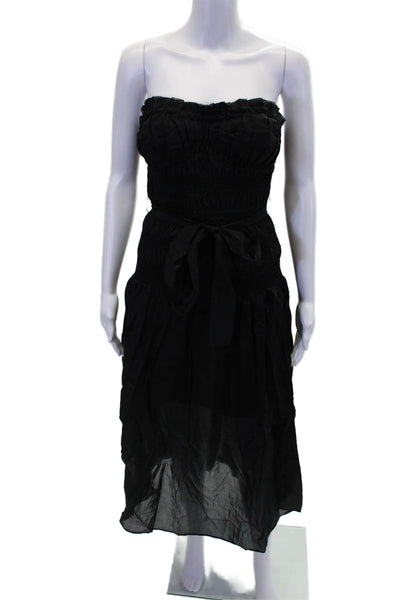 Moon River Womens Strapless Maxi Dress - Black Size S