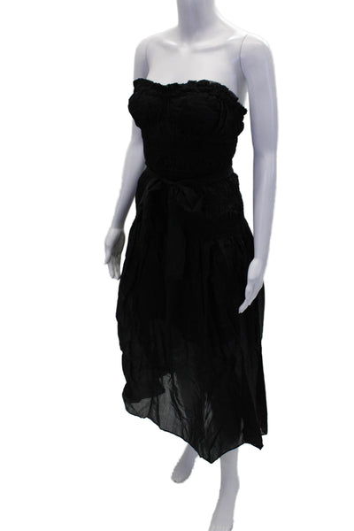 Moon River Womens Strapless Maxi Dress - Black Size S