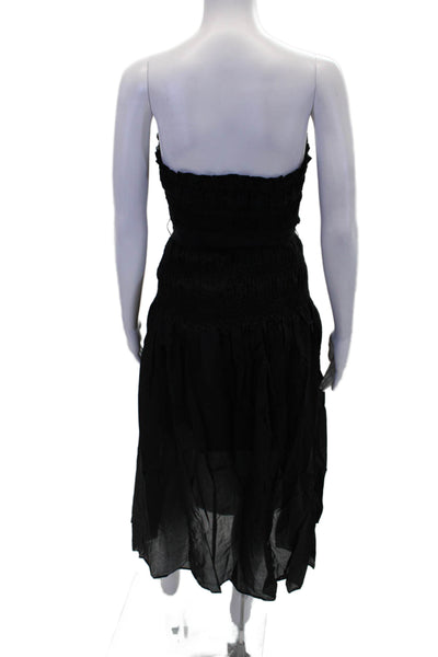 Moon River Womens Strapless Maxi Dress - Black Size S