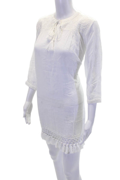Roller Rabbit Womens Lucknow Serafina Tunic - White Size S