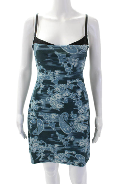 Miaou Womens Paola Dress - Medan Paisley Blue Size XL
