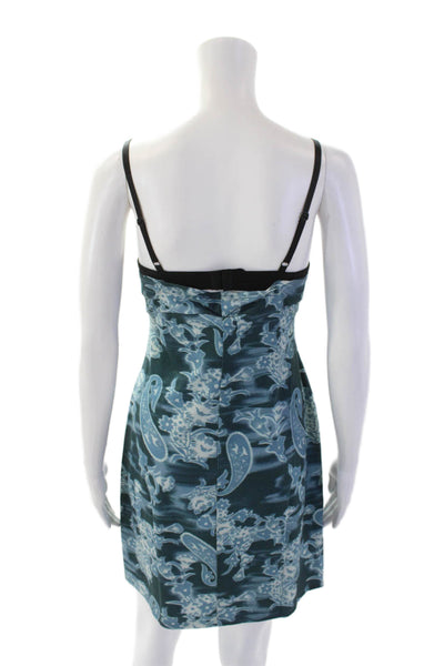 Miaou Womens Paola Dress - Medan Paisley Blue Size XL